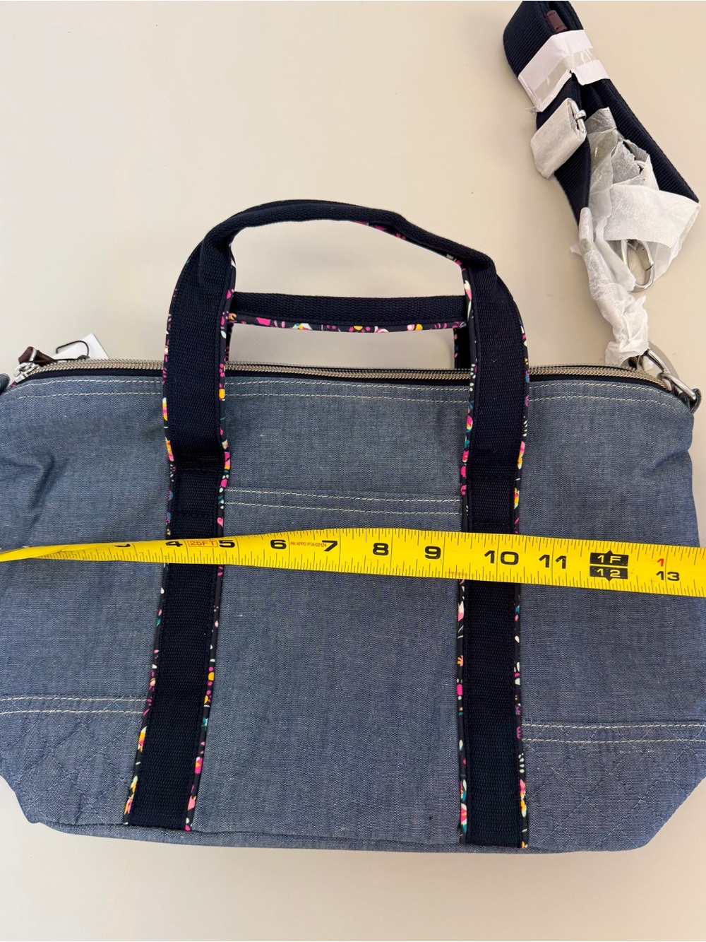 NWT Vera Bradley VBU Satchel Blue Chambray - Picture 8 of 8